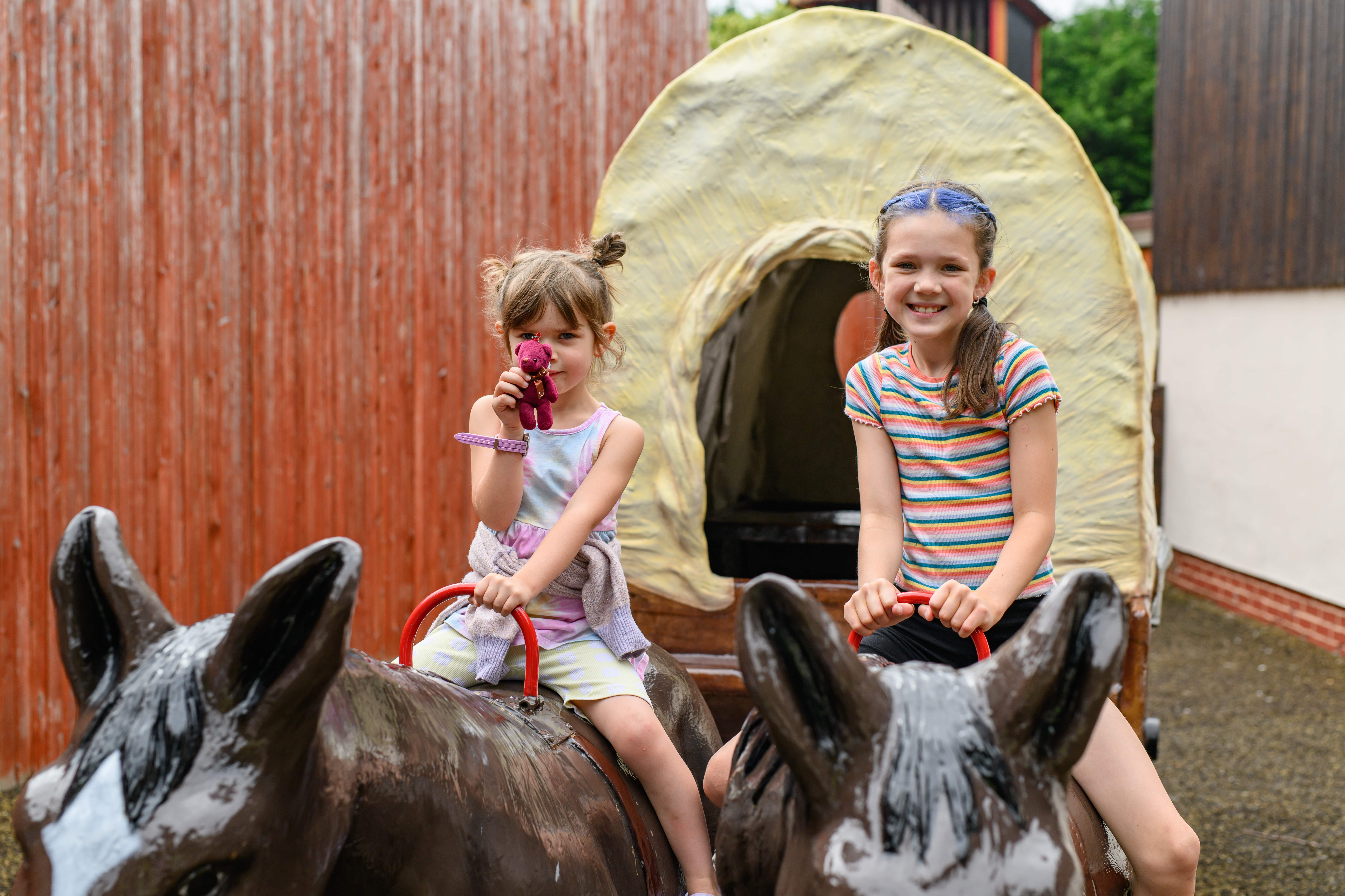 Kids Playing On Fort Apache At Sundown Adventureland