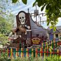 Rear View Of The The Refreshed Galleon At Sundown Adventureland Kids Theme Park