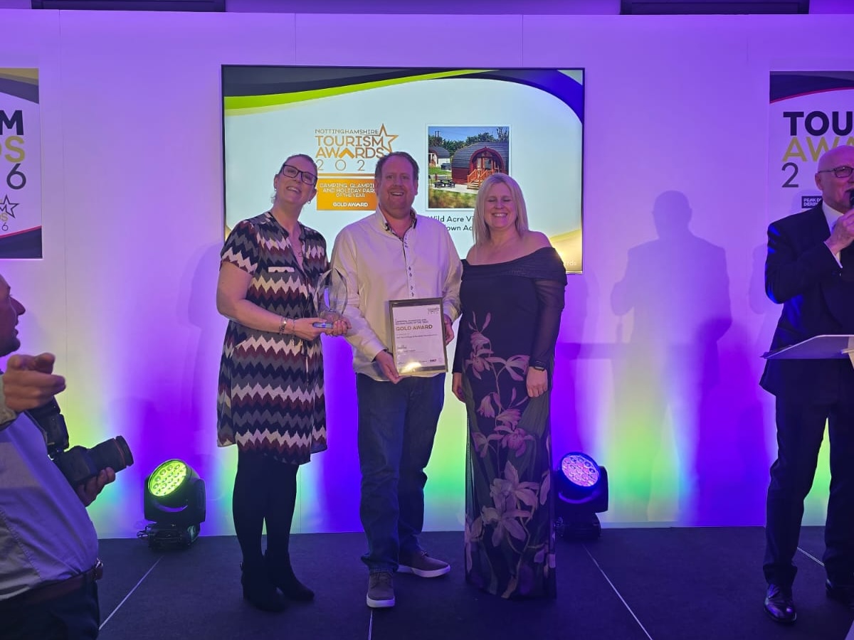 Debs And Shaun At The Tourism Awards Collecting Gold For Wild Acre Village