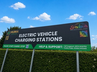 Electric Vehicle Chatging At Sundown Adventureland