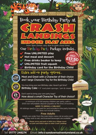 26 00 Sundown Kids Birthday Party Poster ADD ON VERSION