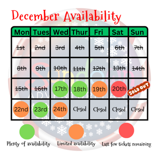 Sunday Sold Out Of December Availability 2025
