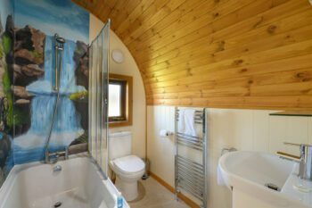 The family bathroom at Rabbit Accessible Lodge at Wild Acre Village at Sundown Adventureland