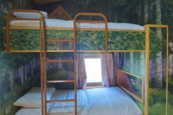 Rabbit Accessible 3 Bedroom Lodge at Sundown Adventureland inside bunk room