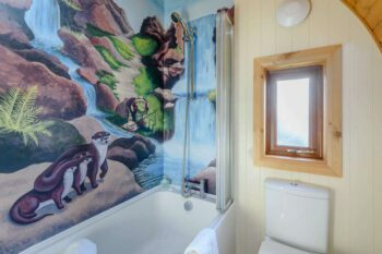 Squirrel VIP Two bedroom Lodge bathroom at Wildacre Village Sundown Adventureland 3