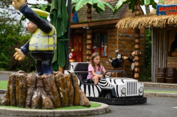 Monkey Mayhem Driving School at Sundown Adventureland theme park in Nottinghamshire 6 lead