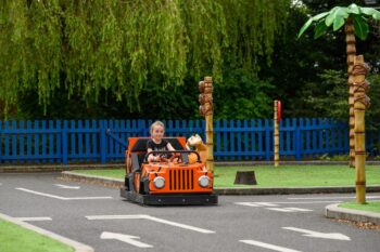 Monkey Mayhem Driving School at Sundown Adventureland theme park in Nottinghamshire 6 lead