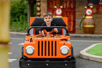 Monkey Mayhem Driving School at Sundown Adventureland theme park in Nottinghamshire 6 lead
