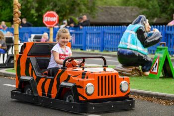 Monkey Mayhem Driving School at Sundown Adventureland theme park in Nottinghamshire 6 lead