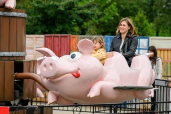 The Giddy Piggies Ride at Sundown Adventureland theme park for the under tens in Nottinghamshire