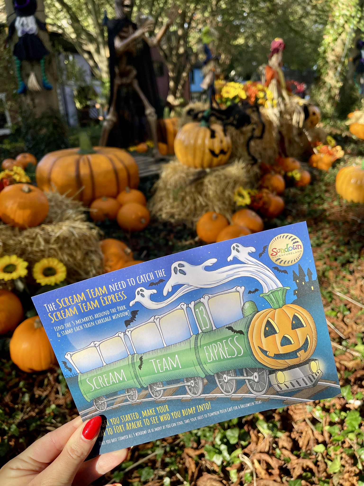 Complete the spooky trail as part of the Halloween fun at Sundown Adventureland